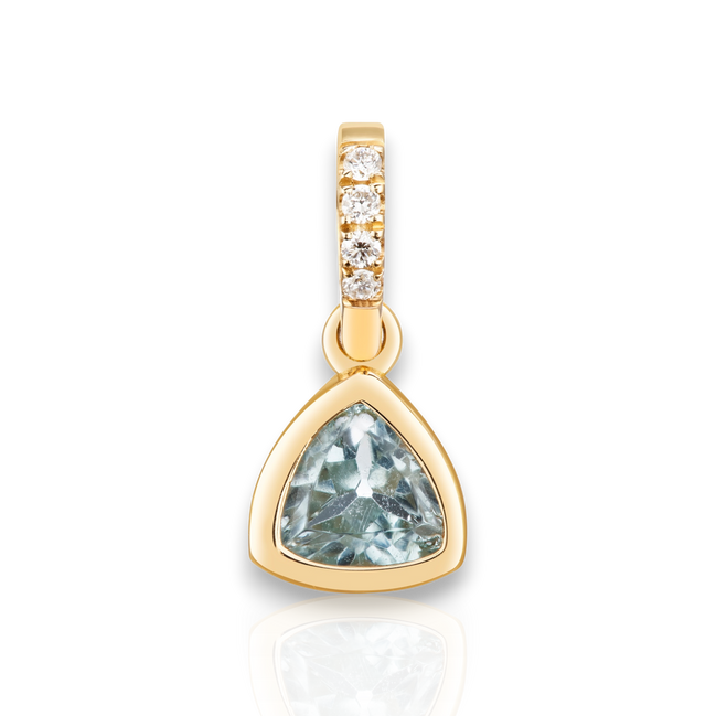 Maxi 14k Gold Blue Topaz Charm