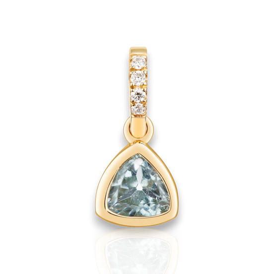 Maxi 14k Gold Blue Topaz Charm