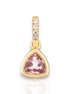 Maxi 14k Gold Pink Tourmaline & Lab Diamond Charm