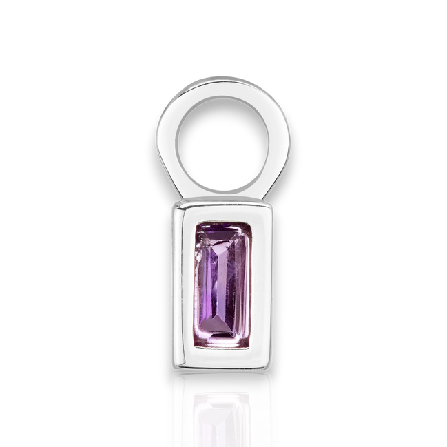 Ever Sterling Silver Amethyst Earring Charm