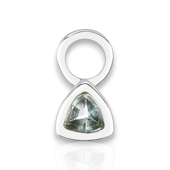 Ever Sterling Silver Blue Topaz Earring Charm
