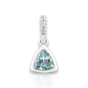 Maxi Silver Blue Topaz Charm
