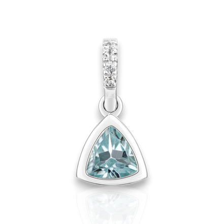 Maxi Sterling Silver Blue Topaz Charm