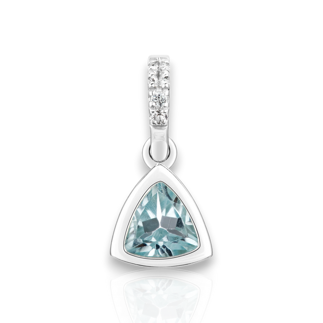 Maxi Sterling Silver Blue Topaz Charm