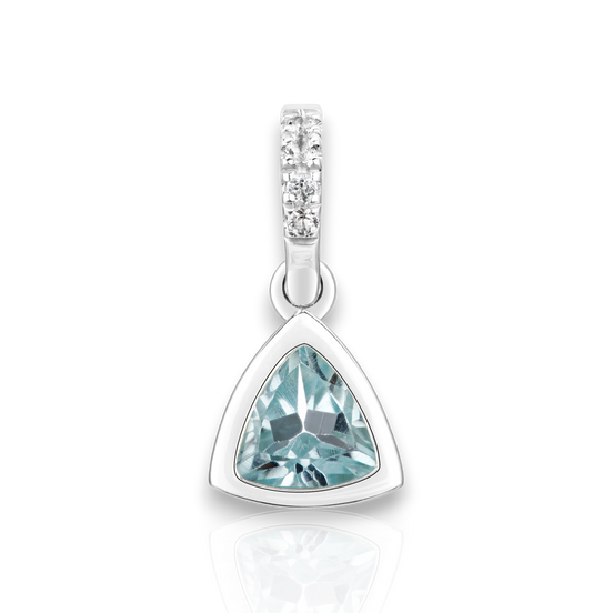 Maxi Sterling Silver Blue Topaz Charm