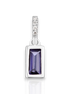 Maxi Sterling Silver Iolith & Lab Diamonds Charm