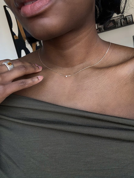 Sample Sale: White Jade Vi Necklace