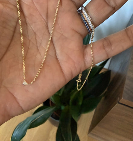 Sample Sale: White Jade Vi Necklace
