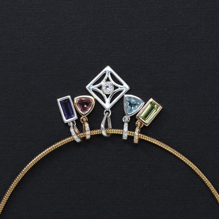 Maxi Sterling Silver Blue Topaz Charm