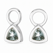 Ever Silver Blue Topaz Earring Charm Pair