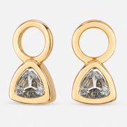 Ever Gold Blue Topaz Earring Charm Pair