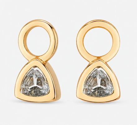 Ever Gold Blue Topaz Earring Charm Pair