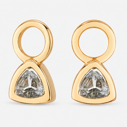 Ever Gold Blue Topaz Earring Charm Pair