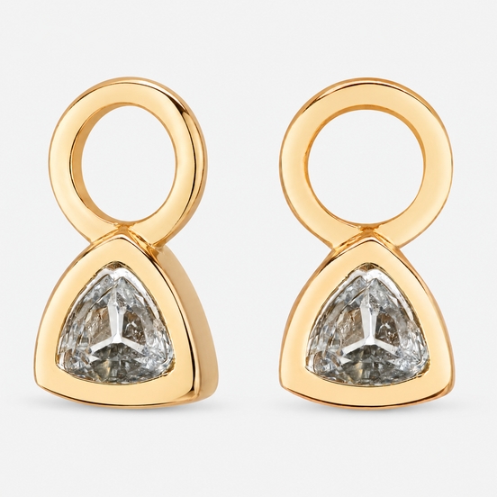Ever Gold Blue Topaz Earring Charm Pair
